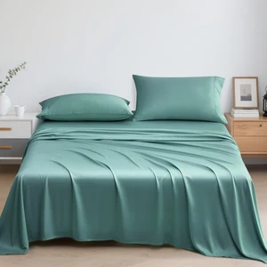 Super Single Bed Sheet Silky Feel Bamboo Fiber Bedding Set for Summer 100% Bamboo Fabric