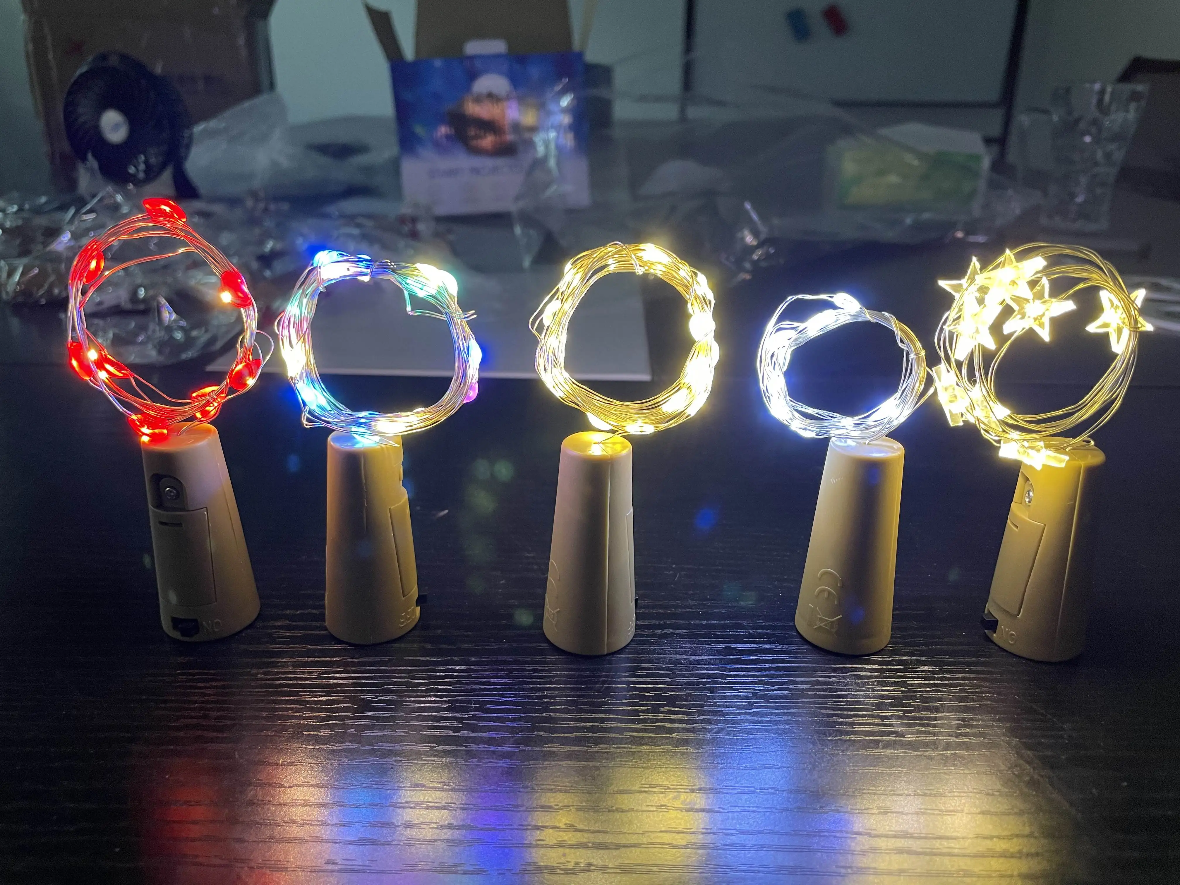Cute Battery Led Light Cute Led Bottle Table Lamp for Interior Decoration Home Decor Small Night Lamp