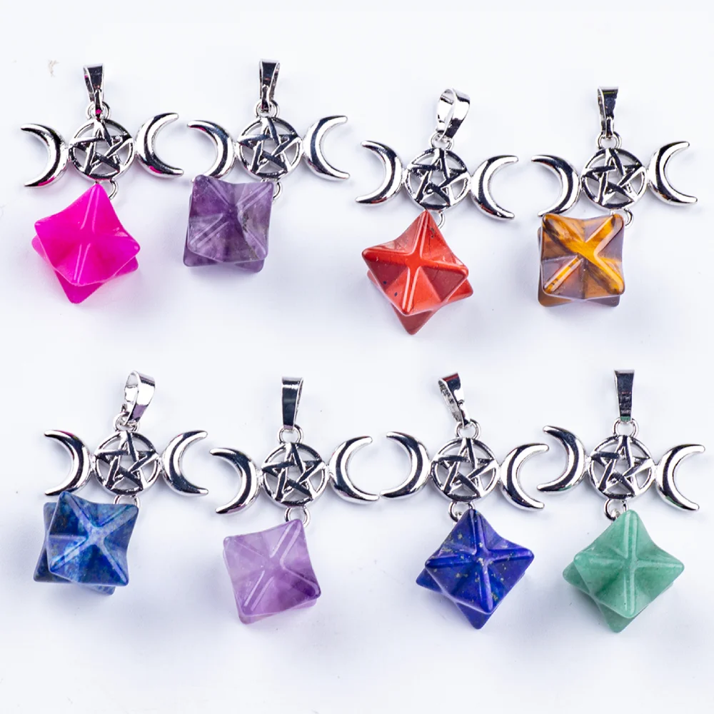 Natural Stone Merkabah Chain Pendulums Natural Stones Healing Wicca