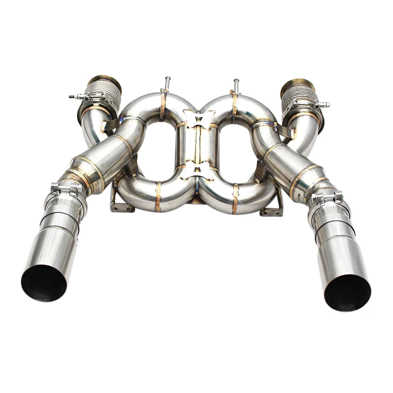 Direct-Fit Straight Pipe Exhaust For Mclaren 720S Spider / Coupe 4.0T 2017-2019 Stainless Steel