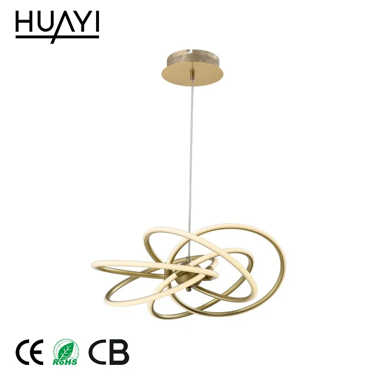 HUAYI European Style Creative Beautiful Modern Bronze Finishing LED Ceiling Lamp