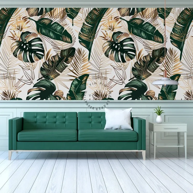 Banana leaves Wall Murals for Living Room - shop unique mural wallpaper