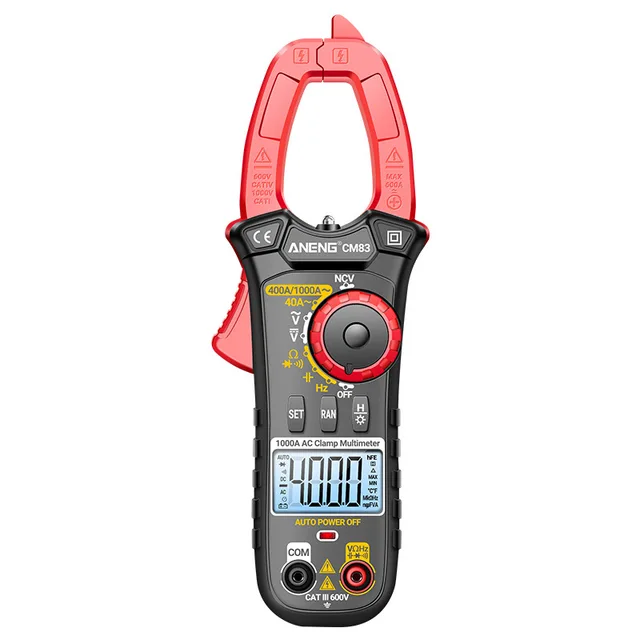 ANENG CM83 AC Durrent Alligator Clip Multimeter Tester Best True Rms Digital Amp Clamp Ampere Meter on Voltage Ammeter