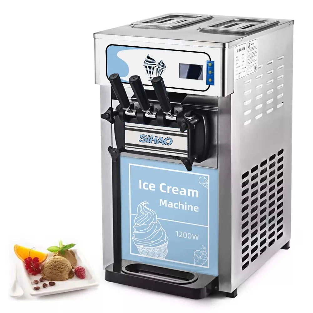 Commercial 18l 3 Flavor Icecream Machine Automatic Yogurt Ice Cream