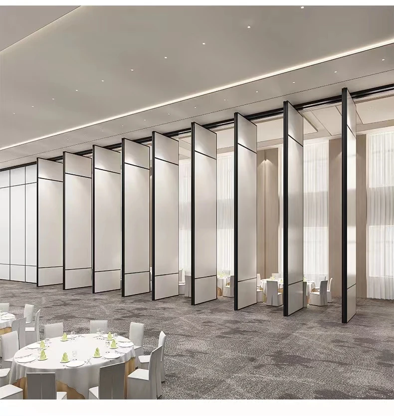 Acoustic Operable Partition Wall for Space Separation Sliding Wall for Restaurants Schools Hospitals Movable Partition