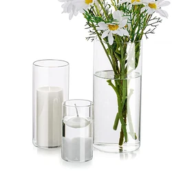 Cache-Bougies Cylindrique En Verre Transparent Anti-Vent – Protection Décorative Pour Bougies Et Tables Festives
