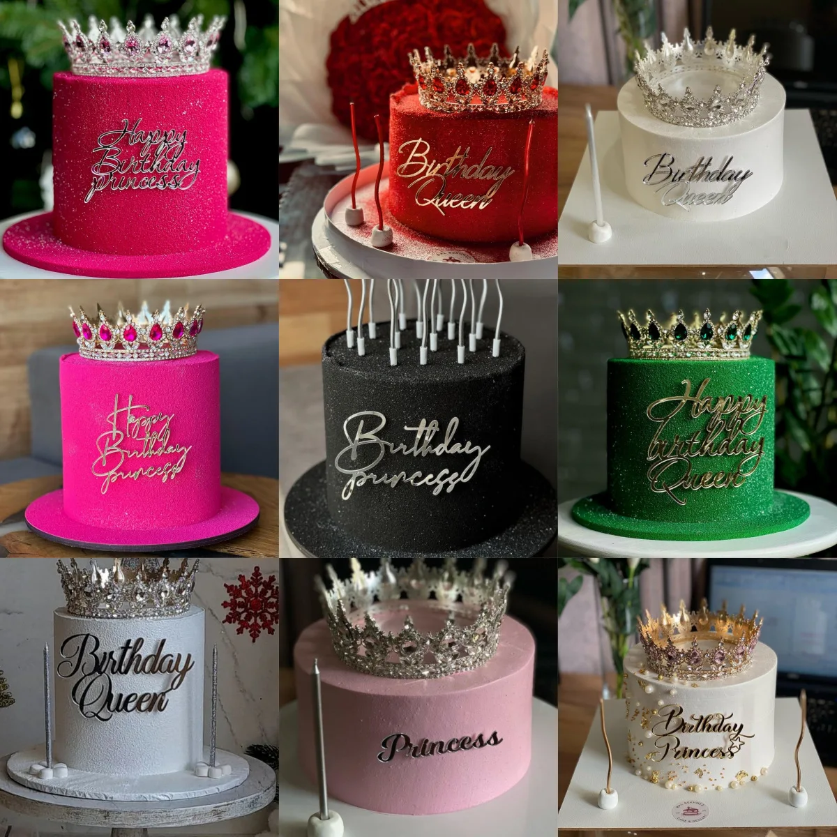 Acquista 1 pezzo di decorazione per torta con lettere in acrilico, decorazione per torta di buon compleanno per decorazioni per torte di compleanno. in Italia a partire da 1.15