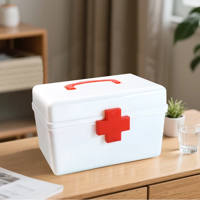 Household Small  Medical Box Portable Multipurpose Plastic With Handle Storage Box for Medicine