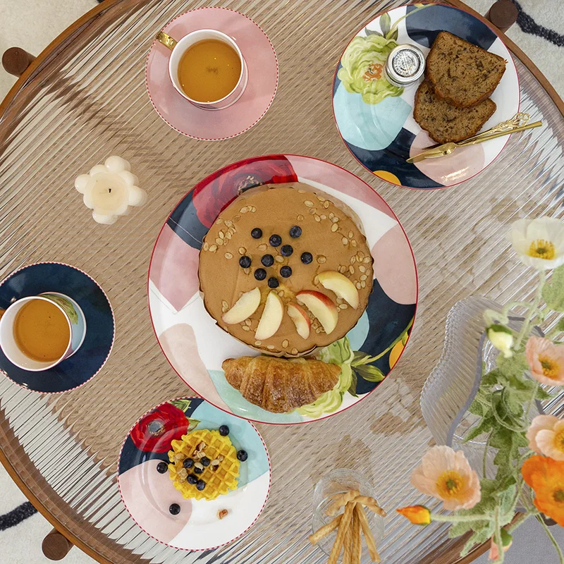 Bone china afternoon tea set with modern design coffee cup and tea set