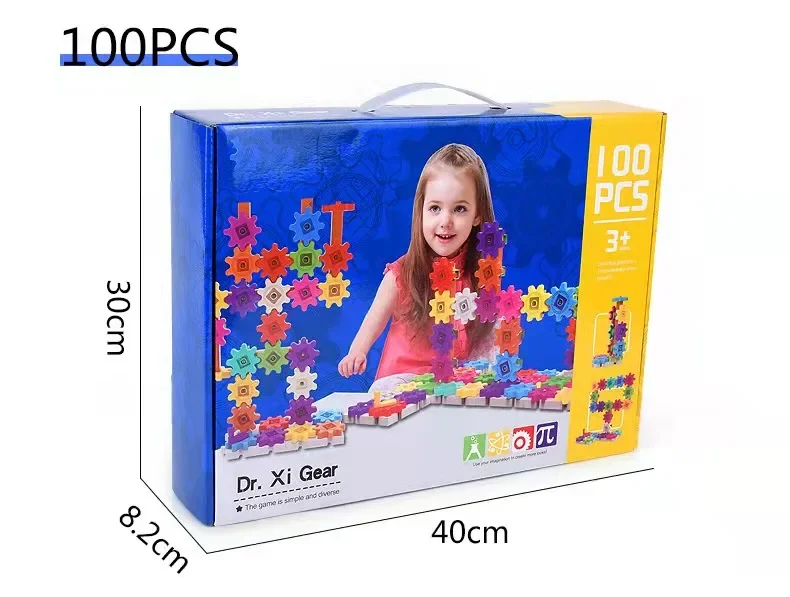 Little Engineers Building Blocks Kids Learning Block Resources Gears 100 Piece Deluxe Building Set STEM Construction Toy Set
