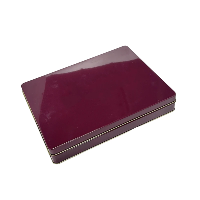 Small Red Airtight Mini Square Loose Tea Coffee Candy Metal Canister Cans Tin Tea Boxes