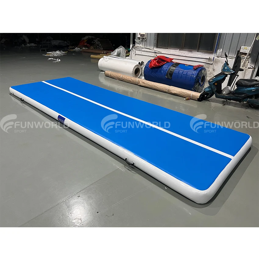 JOOLOOG Tappetino Gonfiabile Air Tumbling Track – 3/4/5/6 Metri, In PVC 1,3mm, Con Pompa Elettrica, Borsa E Kit Riparazione, Per Ginnastica, Yoga E Cheerleading - 3