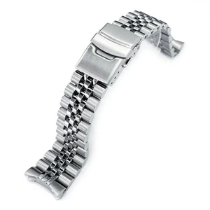 OEM Custom Logo High Quality 316L Stainless Steel Watch Strap Jubilee Bracelet with Fly Adjustable Clasp Watch Bands