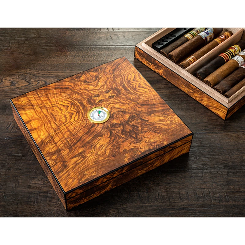 Bestseller Desktop Luxury Wooden Cigar Humidor Box For 20 Cigars With