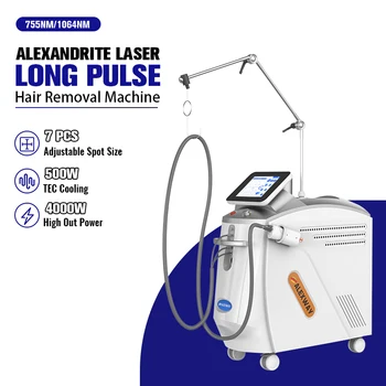 Alex 755nm 1064nm Laser Hair Removal Machine Price With Cooling Gentle Nd Yag Long Pulse Alexandrite Laser Hair Removal Machine