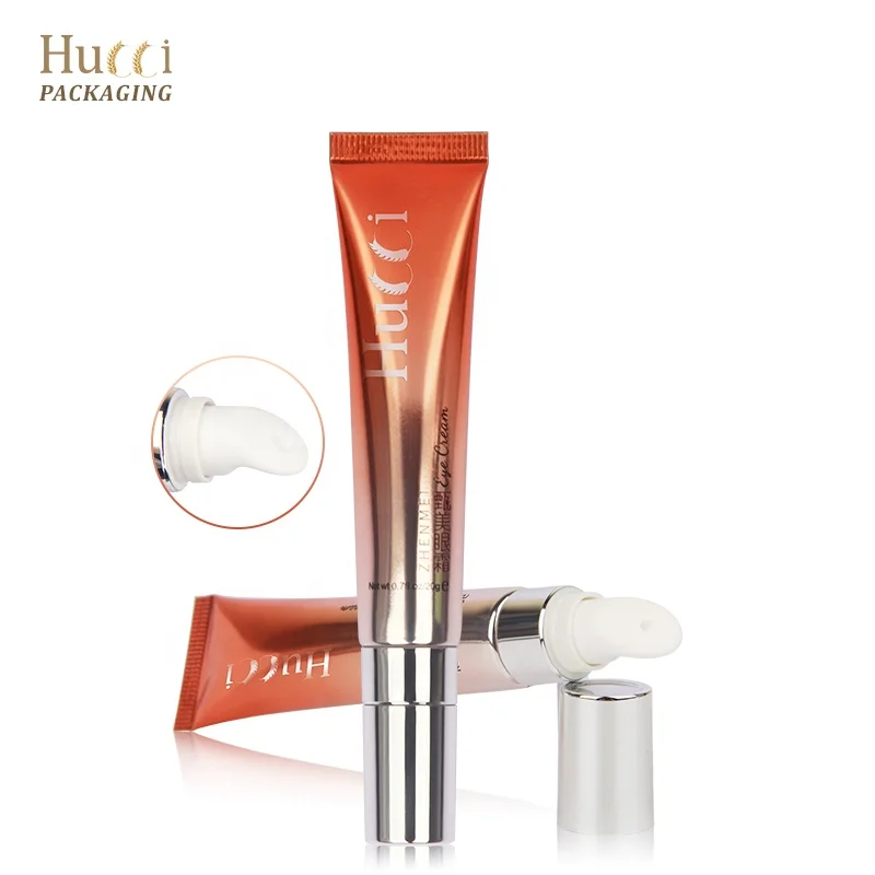 D19 10ml 20ml 25ml  Eye Cream Gel Lotion ABL Aluminum Tube Packaging with 5 Style Metal Applicator