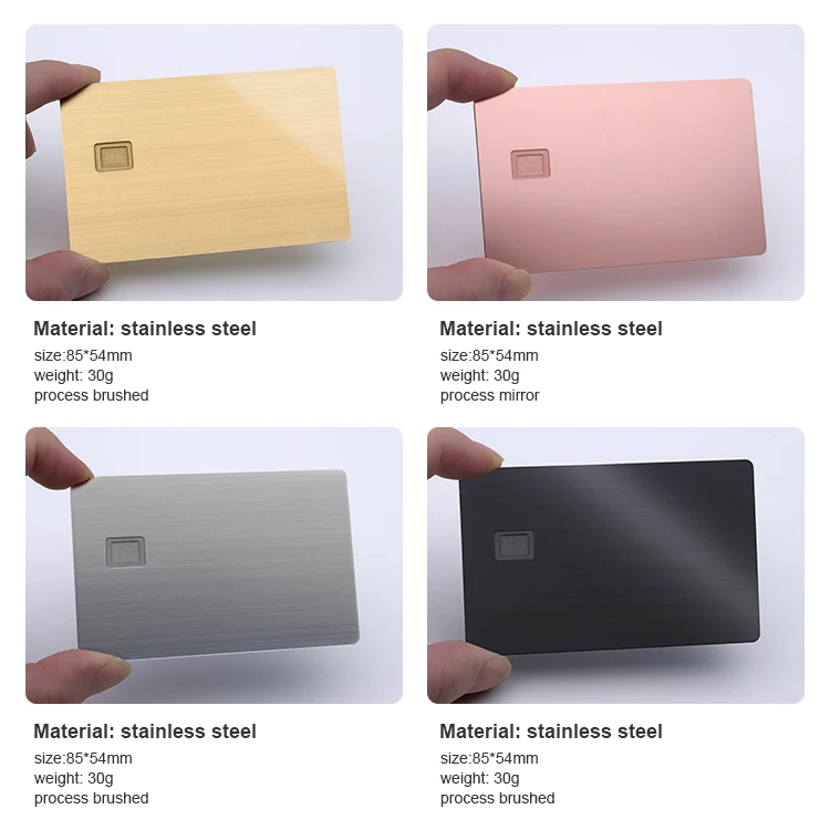 Luxury Custom Metal Debit Card 24k Gold Mirror Blank Chip Slot