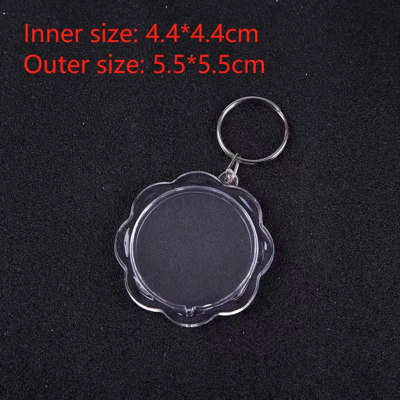 Manufacturers Supply Transparent Photo Frame Keychain Gift Blank