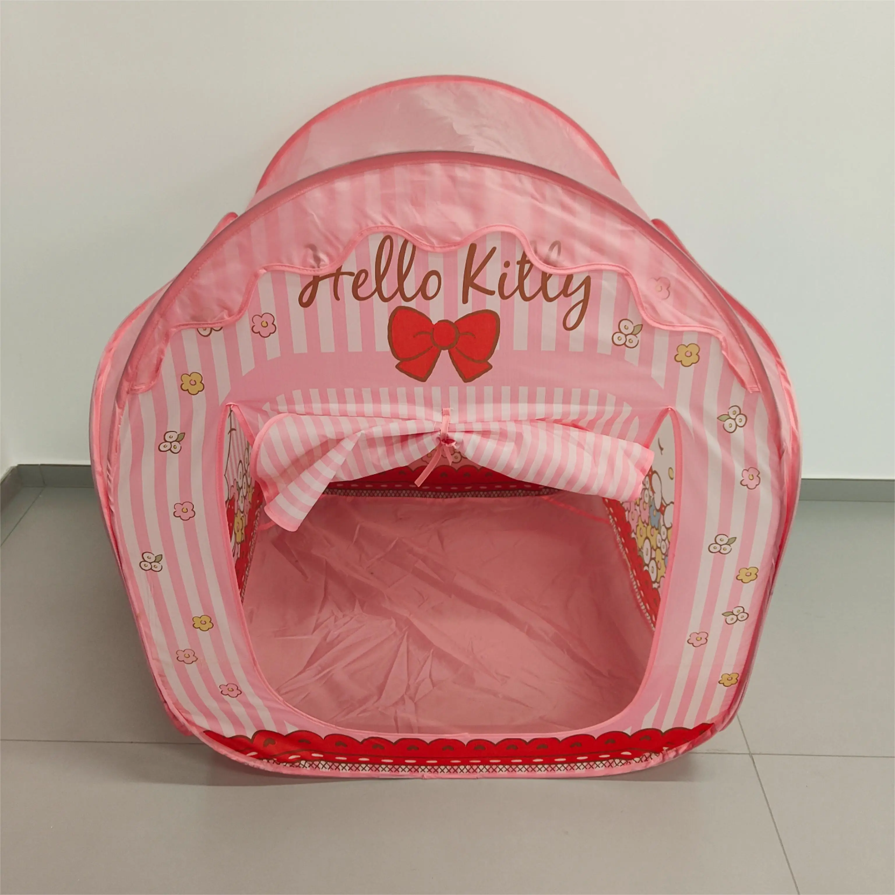 Pink Customized Pattern Children Pop-Up Play Tent Folding Toy House Indoor Outdoor Unisex Playhouse Tents Polyester