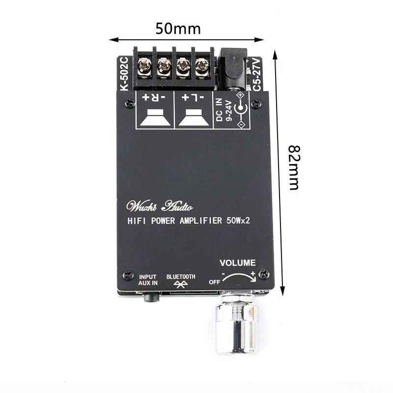 ZK-502C HIFIレベル2.0ステレオ50W * 2スピーカーデジタルアンプボード