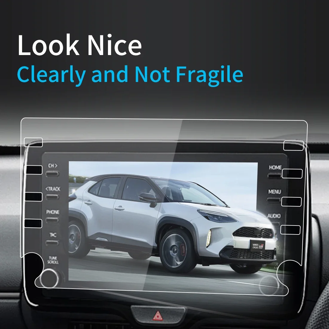 For Toyota Yaris Cross Screen Protector 2022 Central ConsoleTempered Glass Protective Film Navigator Protection Car Accessories