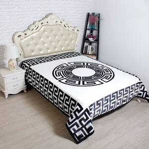 Polyester Korean Mink Blanket 200*240 Silky Soft and Warm 2 Ply Reversible Raschel Blanket for Single Bed