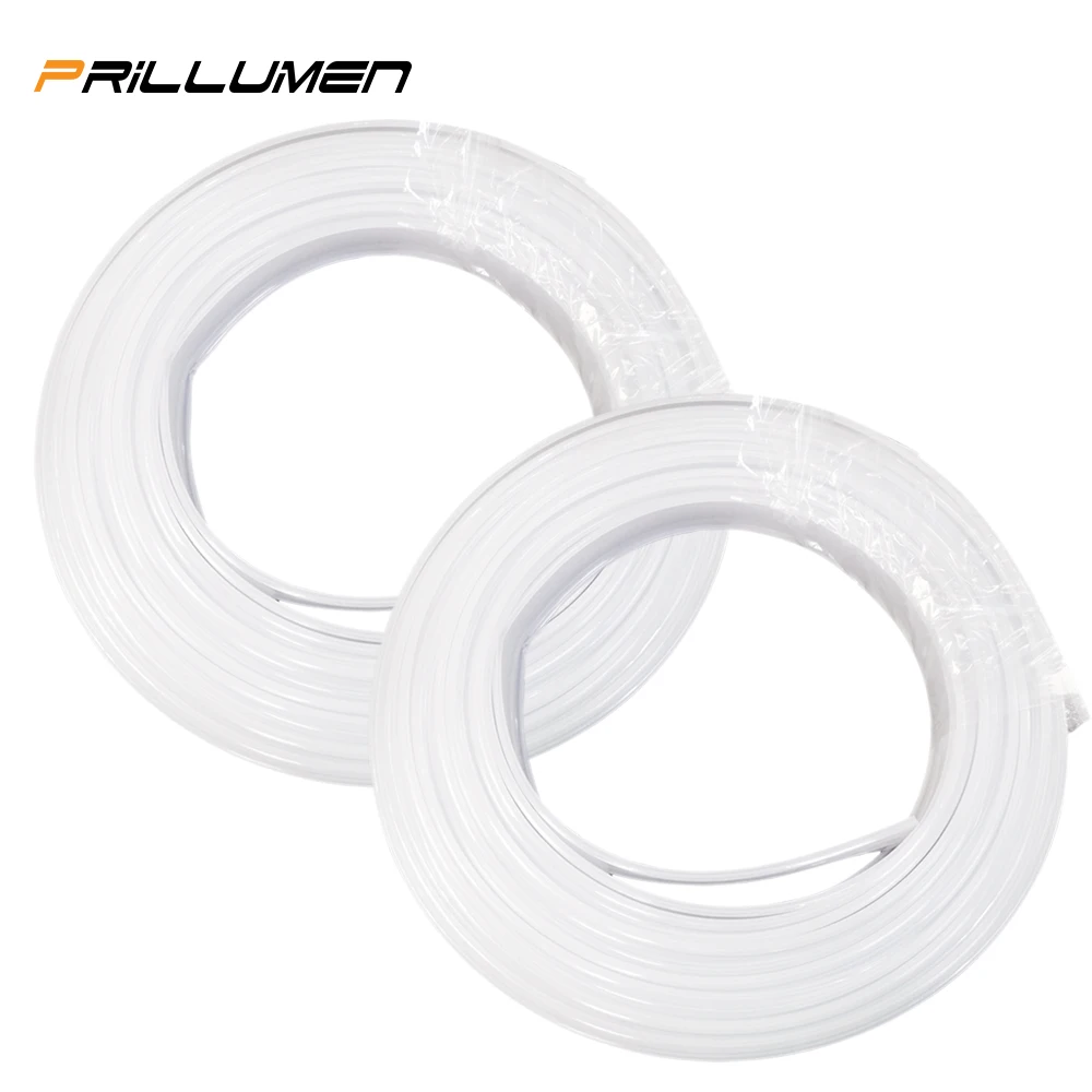 Светодиодная пластиковая трубка двухцветная прозрачная и белая крышка из поликарбоната