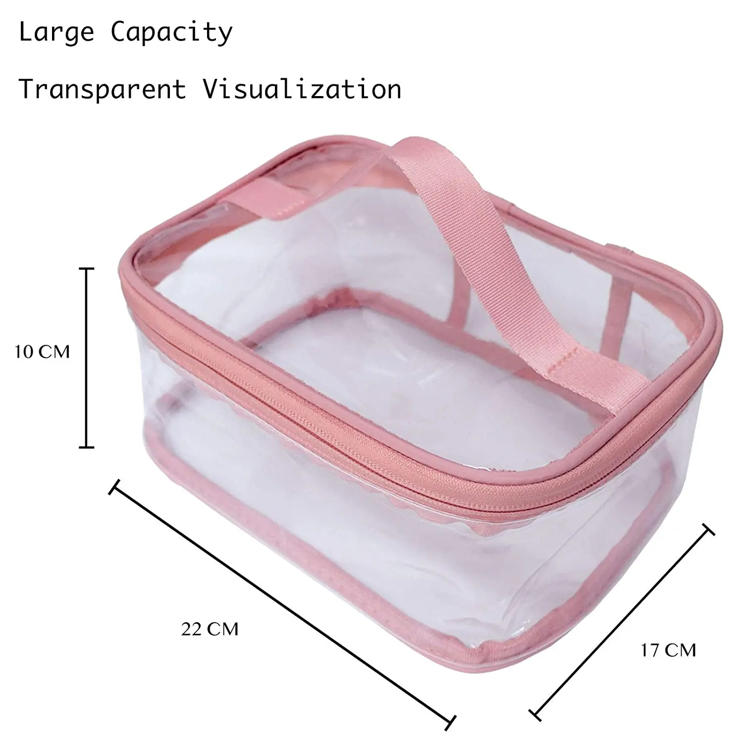 New Transparent Makeup Bag Travel Toiletry Bag Portable Waterproof Portable  Large Capacity Simple High Appearance Level Storage