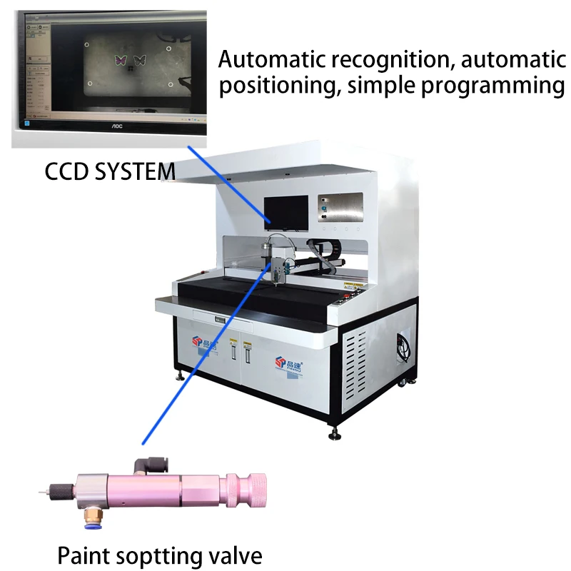 Badge Jewelry Crafts Automatic Coloring Machine CCD Vision Intelligent Positioning Paint Ink Automatic Paint Dispensing Machine