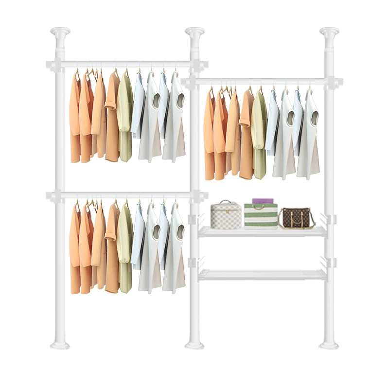 Simple and practical factory wholesale high-quality metal material telescopic clothes hanger