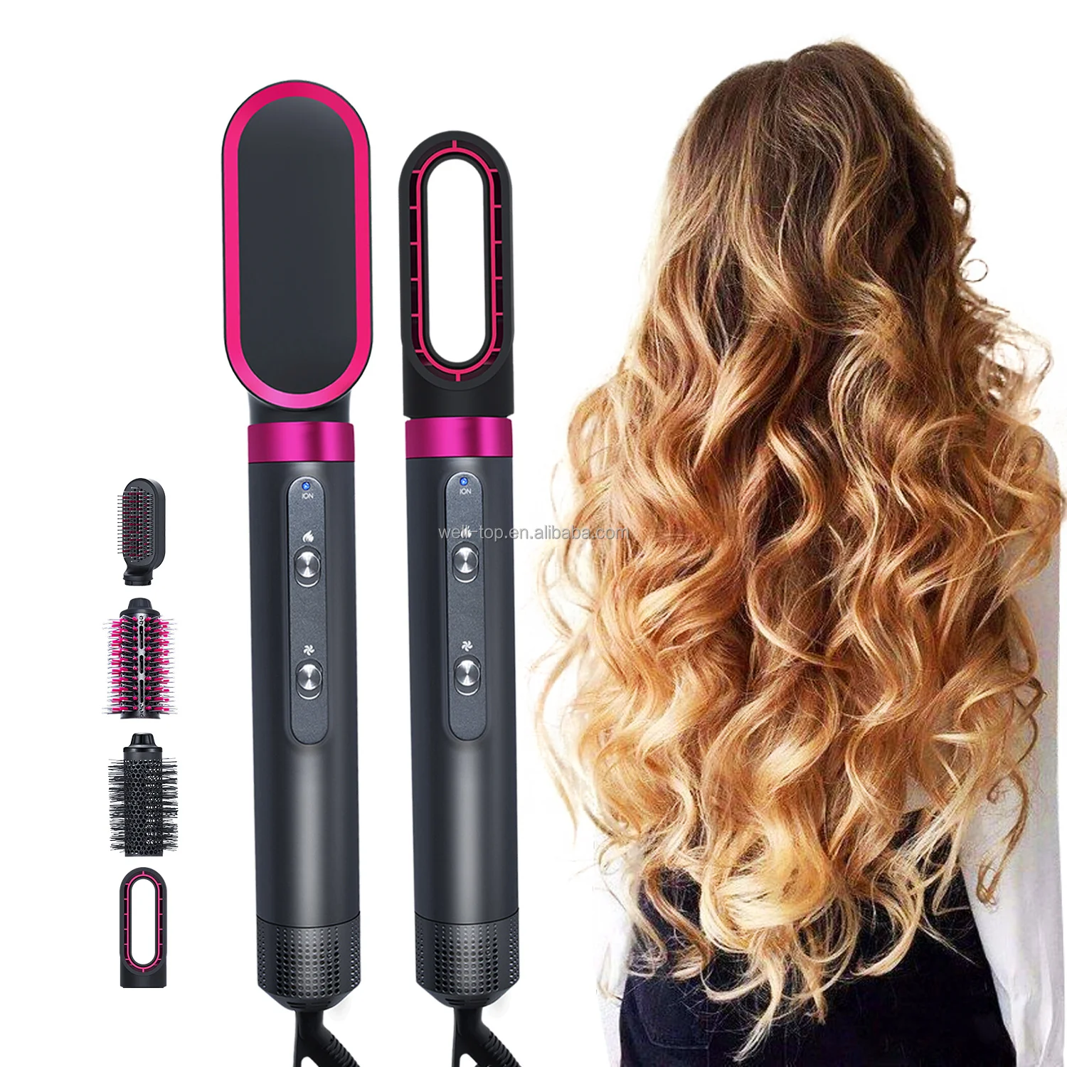 Wholesale 5 In 1 One Step Hair Straightener Curler Comb Hair Dryer Brush  For Women hair curler styler From malibabacom