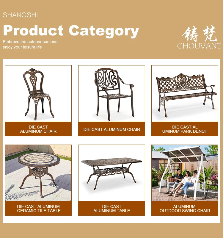 Die cast aluminum patio swing chair rattan luxury leisure aluminum wicker hanging swing chair