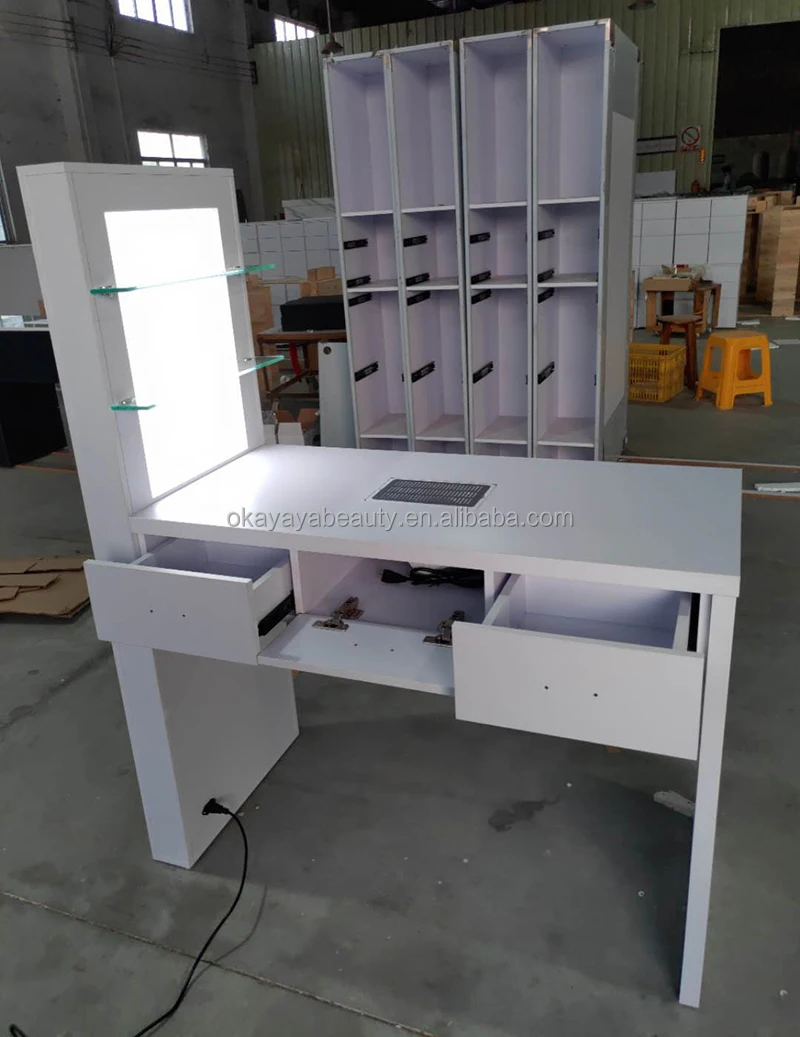 Nail Salon Furniture Beauty Manicure Tables Led Nail Table Nail