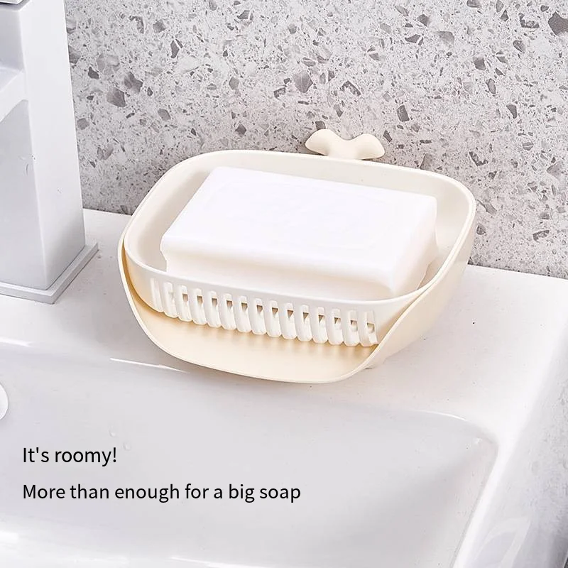 Whale soap box Household countertop bathroom large light luxury soap drain box multi-functional kitchen drain storage