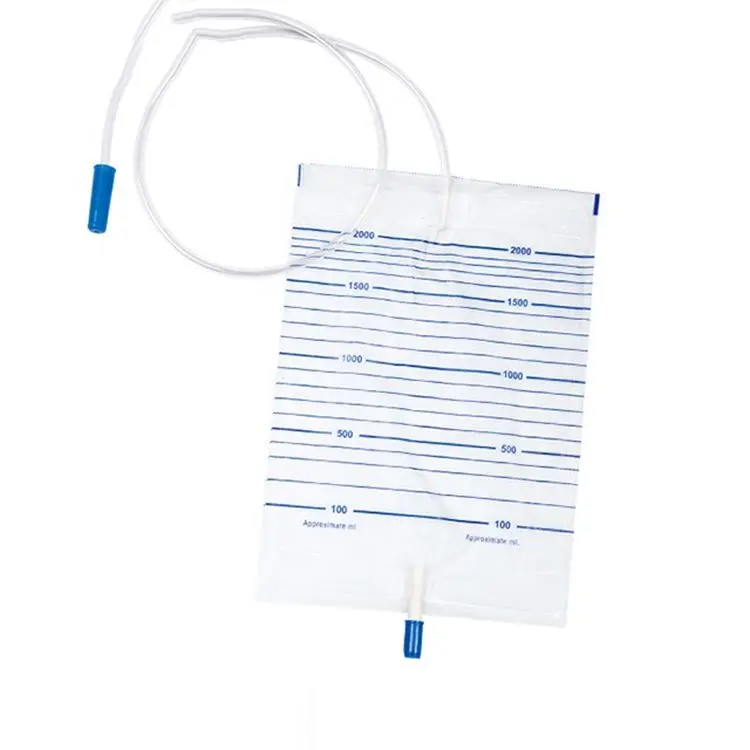 Urine Bag 2000ml for Men and Women Collecting Urine Disposable Medical Urine Drainage Bag