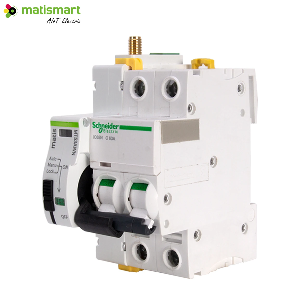 Matismart Wifi Smart Circuit Breaker Iot Mqtt Smart Breaker with Wifi 30amp Tuya with Metering Wifi Smart Circuit Breaker Switch