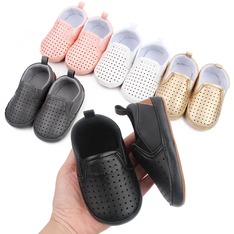 Spring and Autumn 0-1 Year Old Infants Shoes Hollowed Out Breathable Leisure Baby Toddler Peas Shoes