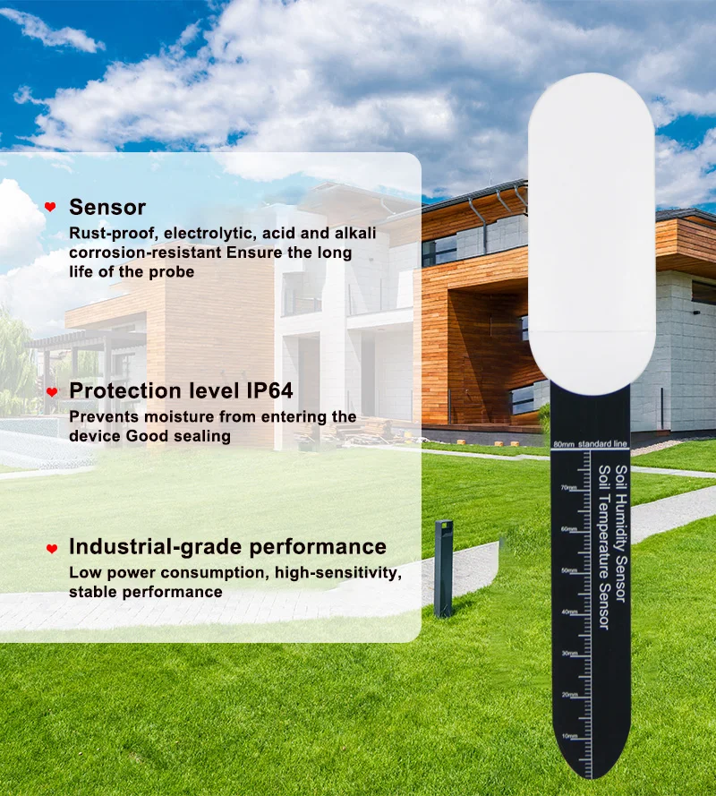 Tuya Zigbee Soil Moisture Sensor Garden Hygrometer for Plant Growth Monitor Ther