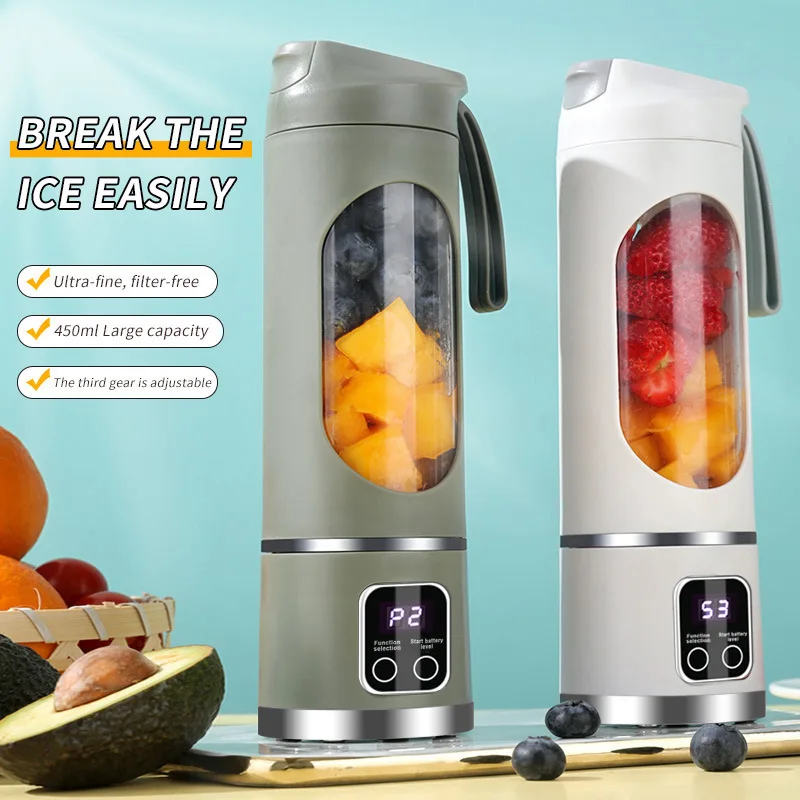 Small Household Juicer Cup, Cross-border Multifunctional Portable Fully Automatic Juicer, Large Capacity Juicer, Rechargeable