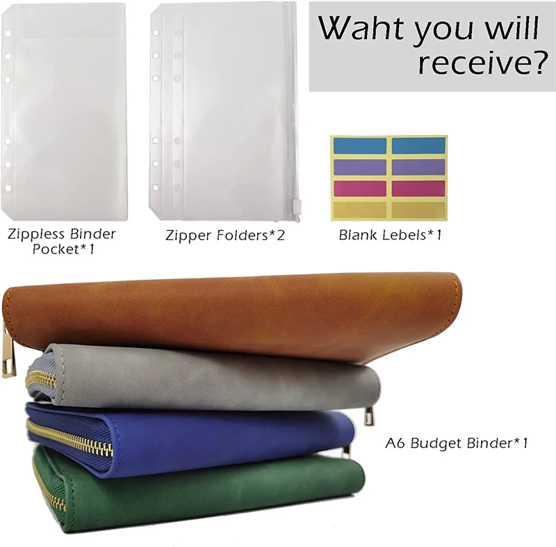 A6 Leather Budget Binder Cash Envelopes System Wallet Refillable Money  Organizer - China Budget Binder, Budget Binder with Zipper Envelopes