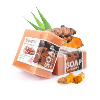 Wholesale eco friendly Private Label Gentle Bath Organic Natural Anti Acne Whitening Lighten Turmeric Soap