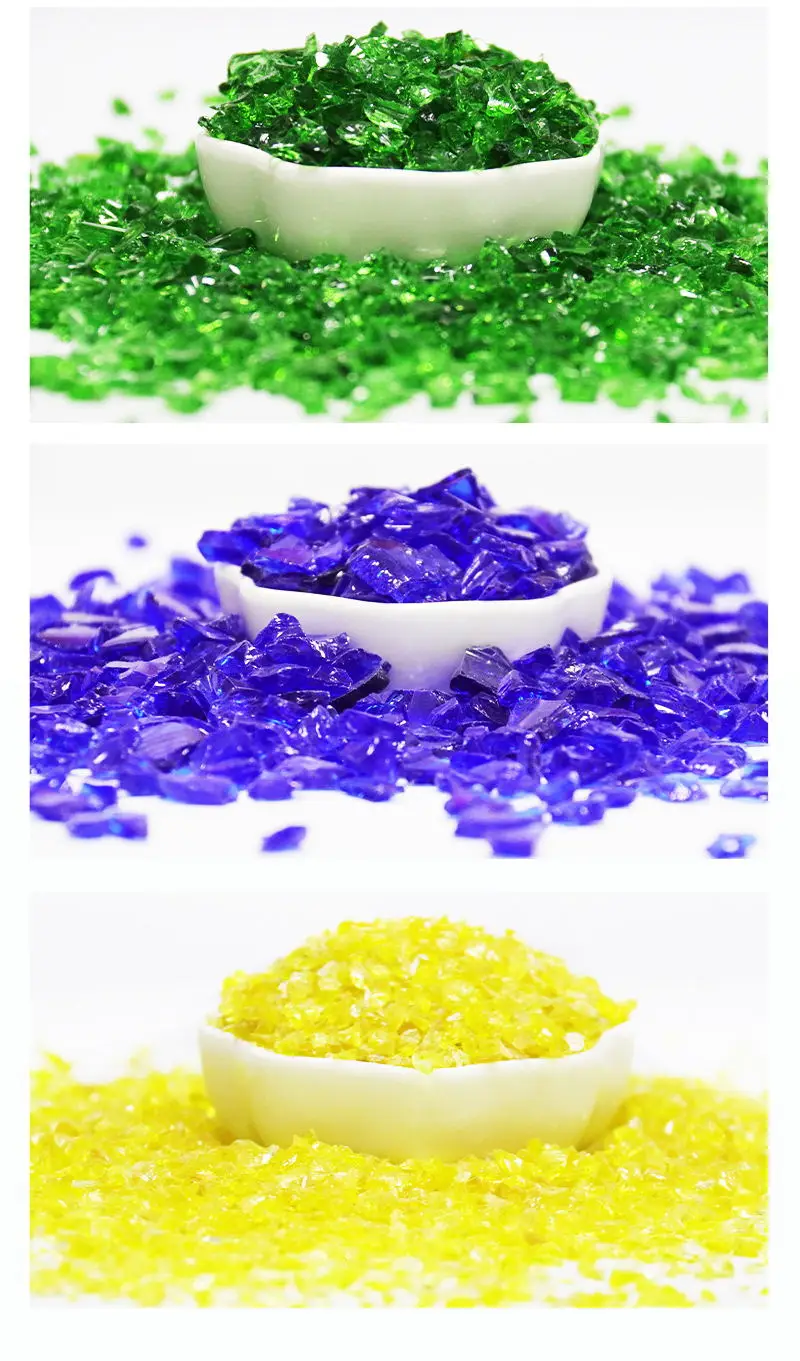 Factory Glass Sand Price Recycled Crushed Recycled Glass Sand Chips