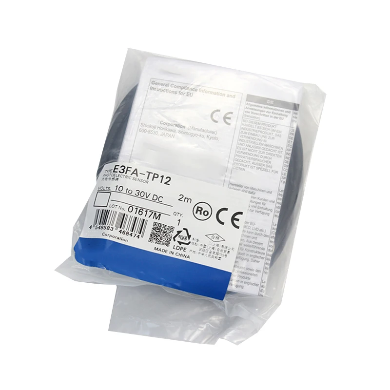 New Original Omron E3FA-TP12 photoelectric sensor. With fast response and strong anti-interference capability, it ensures stable detection. Compact design, ideal for position sensing, object counting and industrial automated production line applications.
