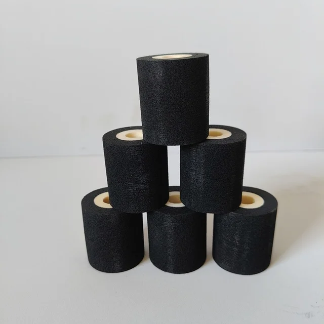 938B 36x32mm Black Hot INK Roll for Roller Transfer Printing Coding Machine with 130-160C Temperature and Pillow Packing 3