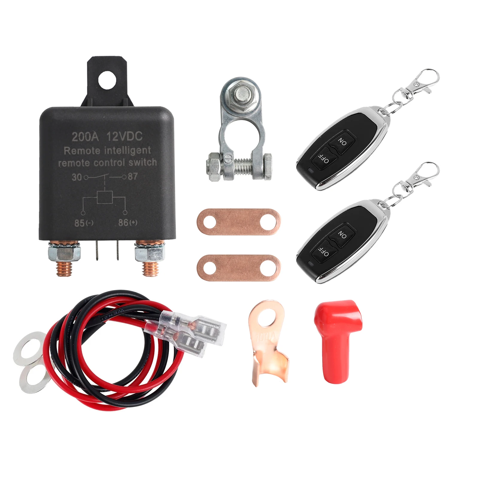 12V 200A Relay with Wireless Remote Control Botton Ternof X1 Remote Battery Switch