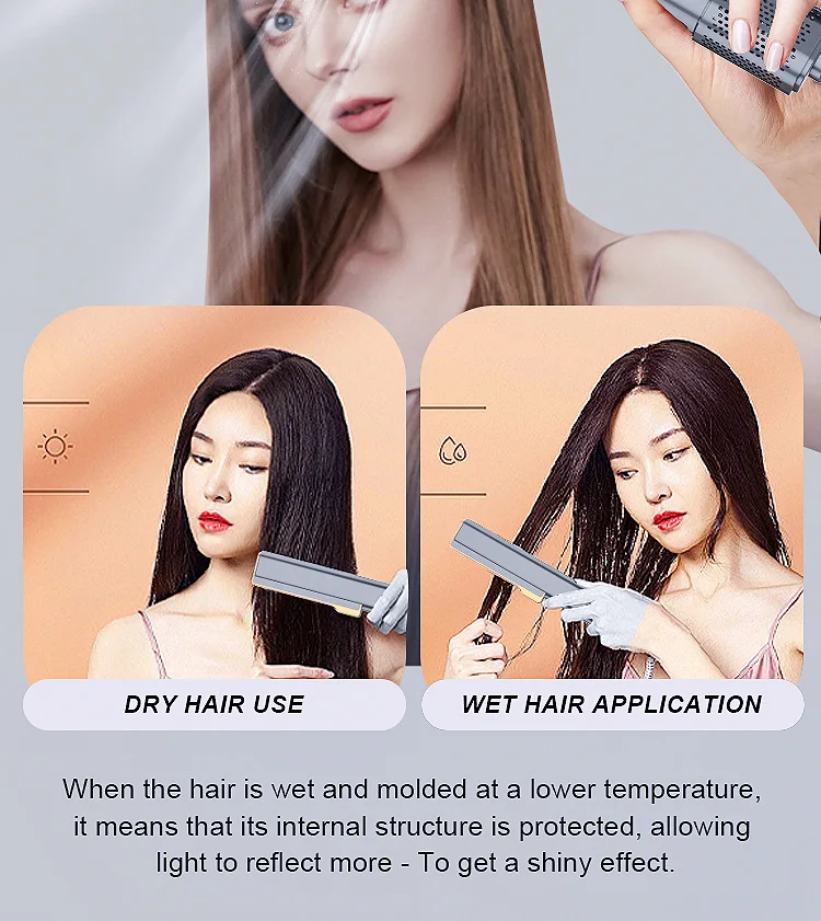 Multi styler 2 in 1 airstyler wet to dry plancha cabello airflow air blower dryer flat iron hair straightener with air