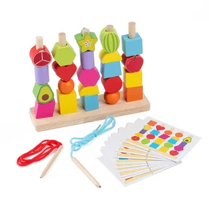 Best-selling Fruit Contour Wooden Early Education Children's Shape Recognition Building Block Toy for Kids Toddler Boys & Girls
