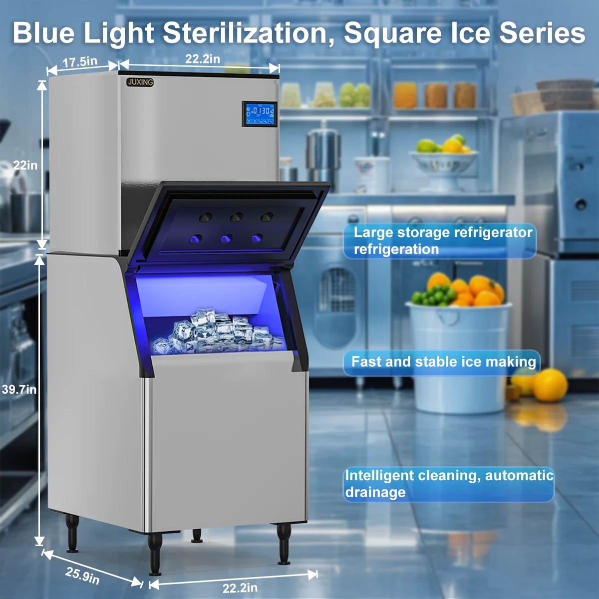 High Capacity  Ice Machine 172kg High Efficiency Best Selling Ice Factory Machine Plant Commercial Block Crystal Ice Maker