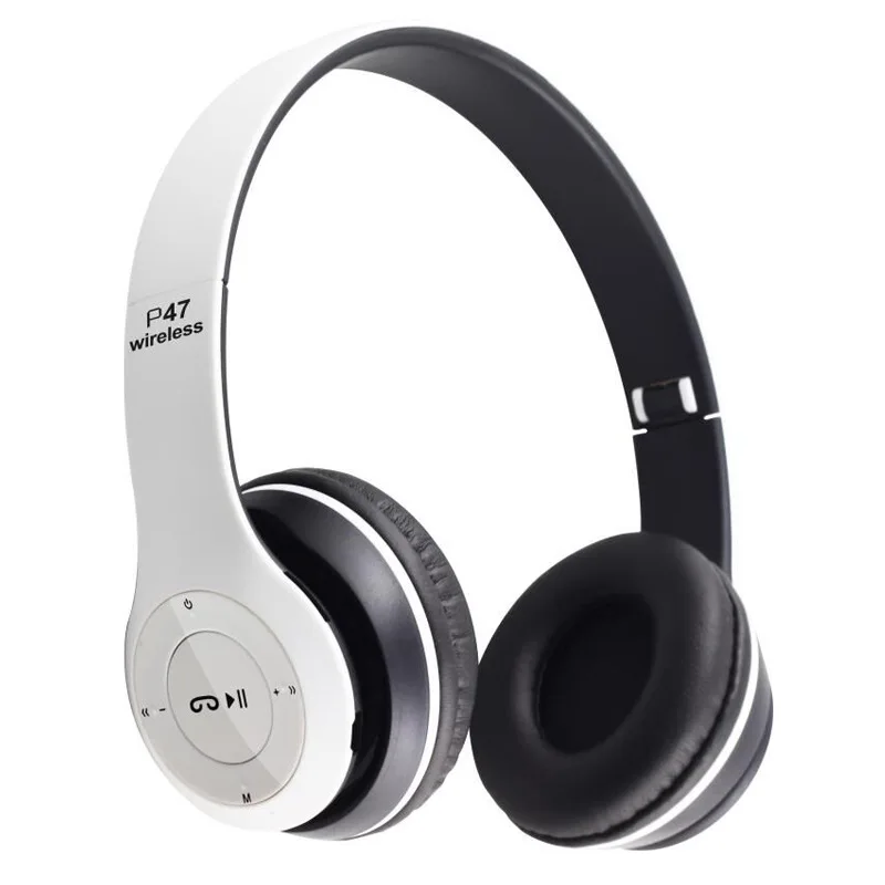 P47 BT Helmets Wireless Earphone Foldable Noise Cancelling Hifi Stereo Headphone with Mic Headsets Bag for Kids Girl Gift - ANKUX Tech Co., Ltd