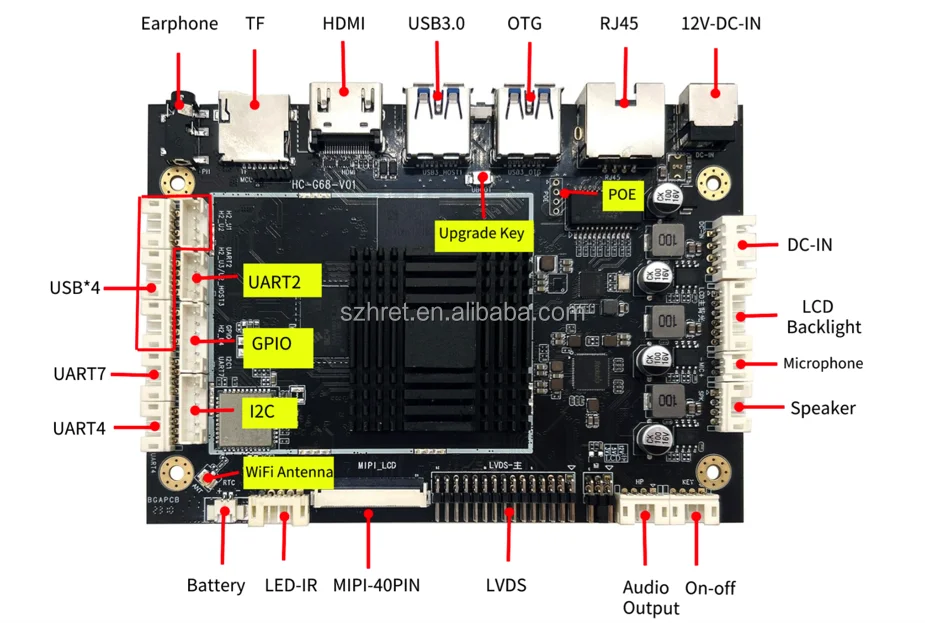 G68 Android 13 Industrial Level Motherboard Development Mainboard